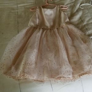 Girls gold holiday dress